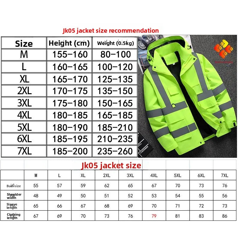 Men's Work Jacket with Reflective Stripes, Custom Logo Available, Casual Autumn Winter Coat for Men