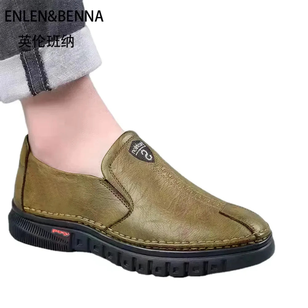 Men's shoes comfortable fashion synthetic leather shoes soft sole soft surface non-slip men's leather shoes