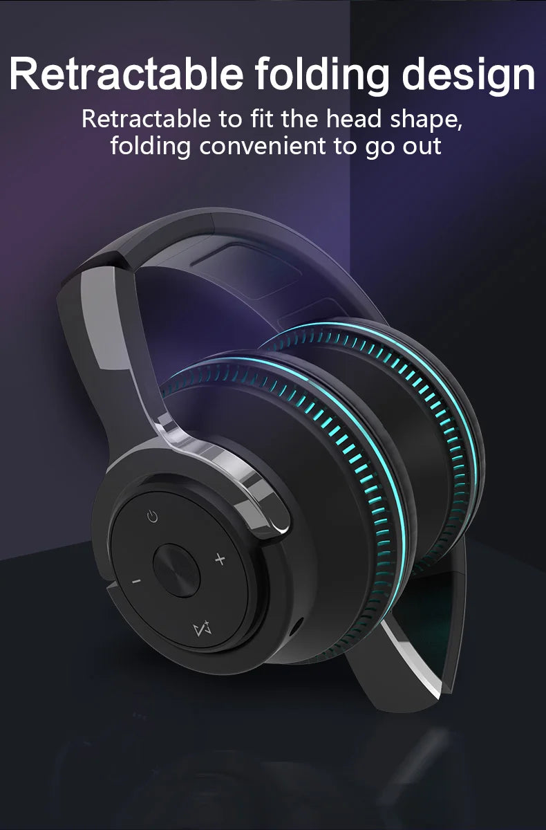 Bluetooth Headphone Wireless Earphone H2 Max Headsets Foldable Shock Bass Stereo Earbuds Support TF FM For Xiaomi iPhone Airpids