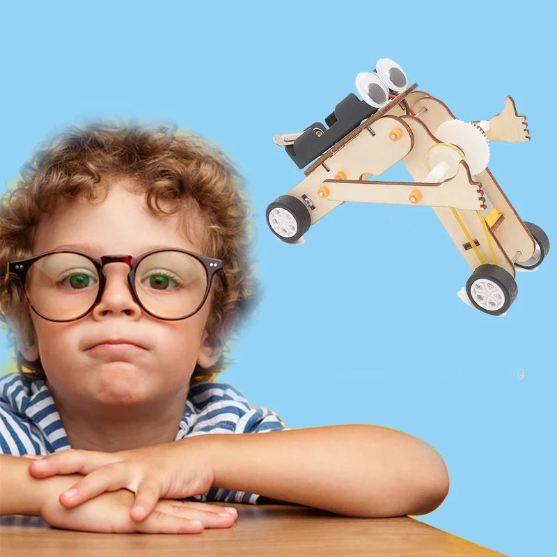 Kids DIY Robot Assembling Model Educational Material Kits Science Experiment Technology Toy Puzzle Painted Toys for Children