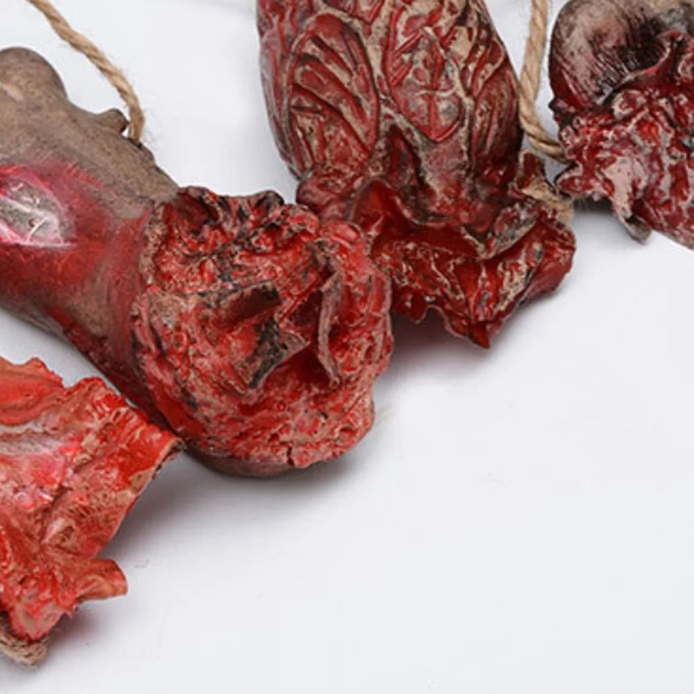 Halloween Party Decorations Haunted House Horror Hanging Props Bloody Violence Latex Organs Fake Fingers Eyes Feet Brain Heart