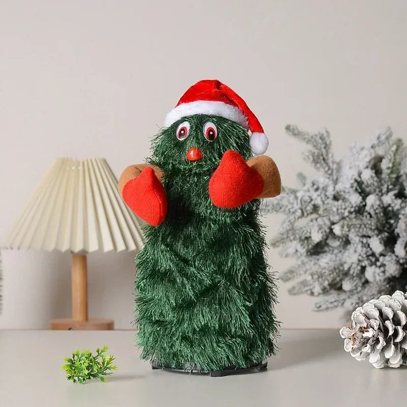 Dancing and Singing Christmas Tree Toys Kids Cute Green Plush Toys Creative Music Electric Plush Doll Home Decor Christmas Gifts