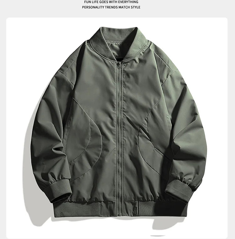 Men's Jacket Fashion Stylish Lightweight Windbreaker Casual Loose Soft Fashion High Quality Handsome for Mens Outdoor Men's Coat