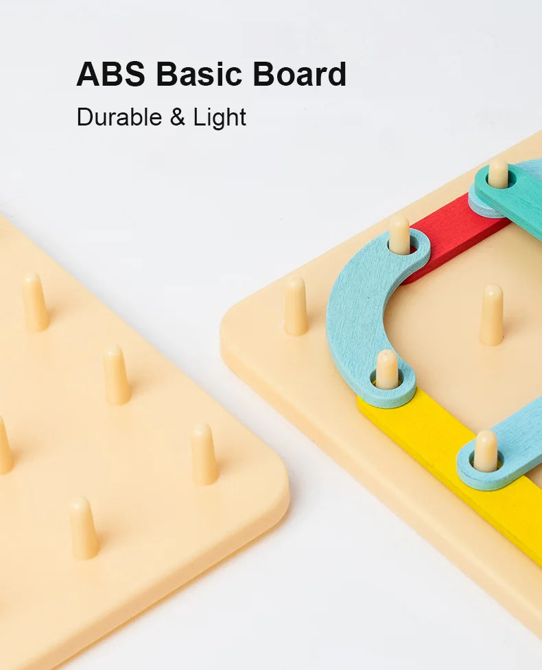 Kid Educational Toys Wooden Peg Puzzle Board for Children Geometric Shape Cognition Brain Games Imagination Development Toys