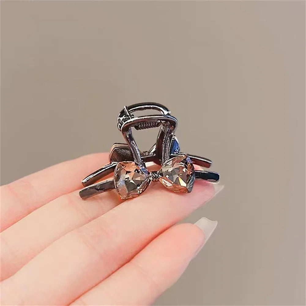 Mini Hair Accessories Clips Claw For Women Girl Pin Rhinestone Crab Vintage Popular Trendy Leading Fashion Cute Kawaii Kpop New