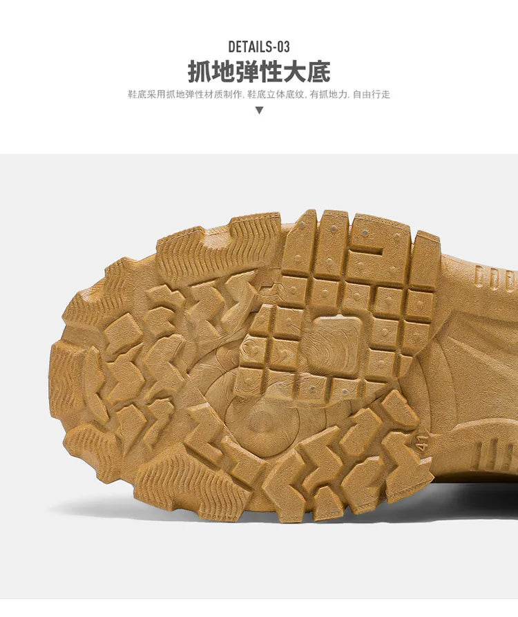 New fashionable and versatile work shoes, men's trendy and versatile thick-soled anti-slip casual boots