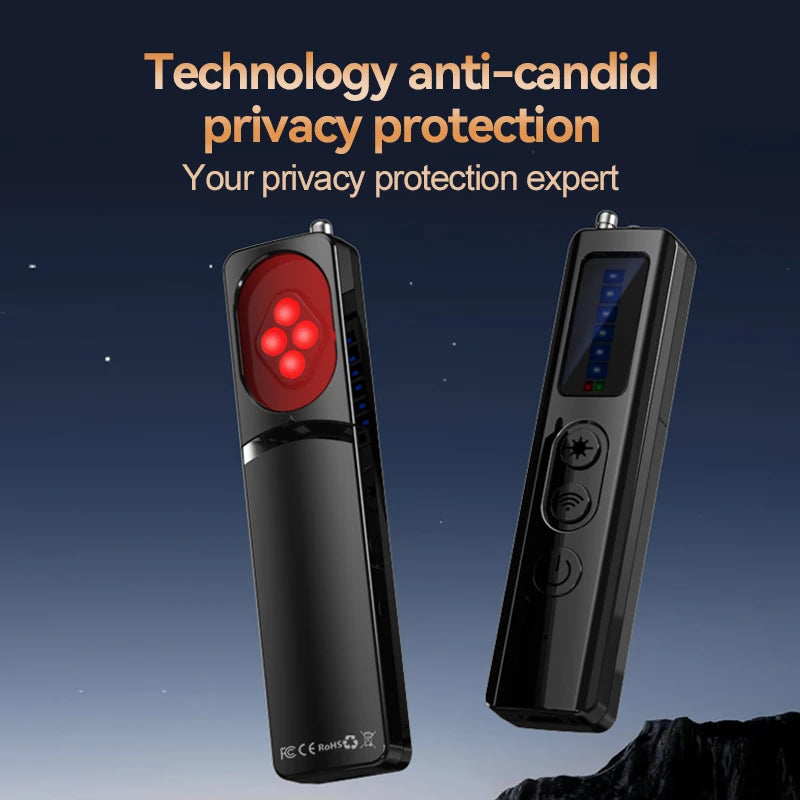 Hidden Camera Detector Anti-Spy Car GPS Tracker Listening Device Bug RF Wireless All Signal Scanner Gadget Security Protection