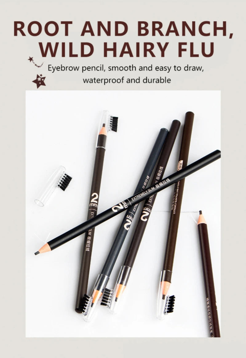 1PC Eyebrow Pencil Tattoo Waterproof Eye Brow Pencil Tint Makeup Cosmetics 6 Colors Microblading Long Lasting Eyebrow Pen