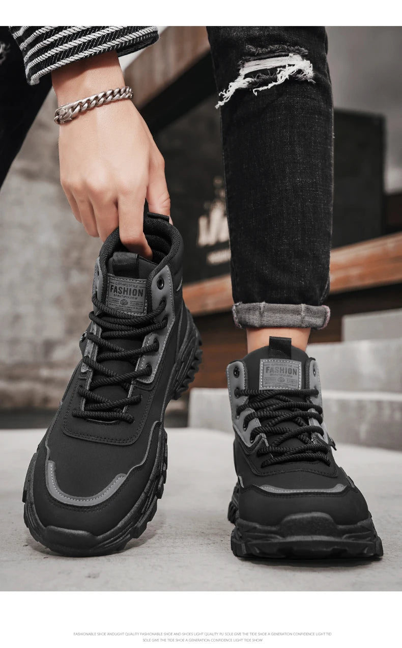 2025 New Autumn Winter Shoes for Men Outdoor Non-slip Wear-resistant Short Boots Fashion Comfort Casual Men's Shoes Botas Hombre