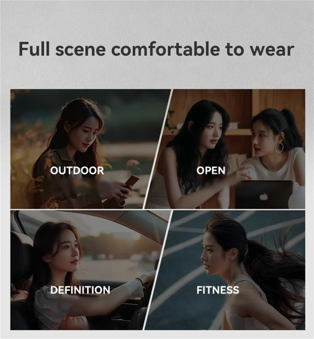 Headphones Plated Digital Stereo Movement Ear-deaf Bone Conduction Wireless Hanging Ear Game Long Battery Life With Mic Earphone