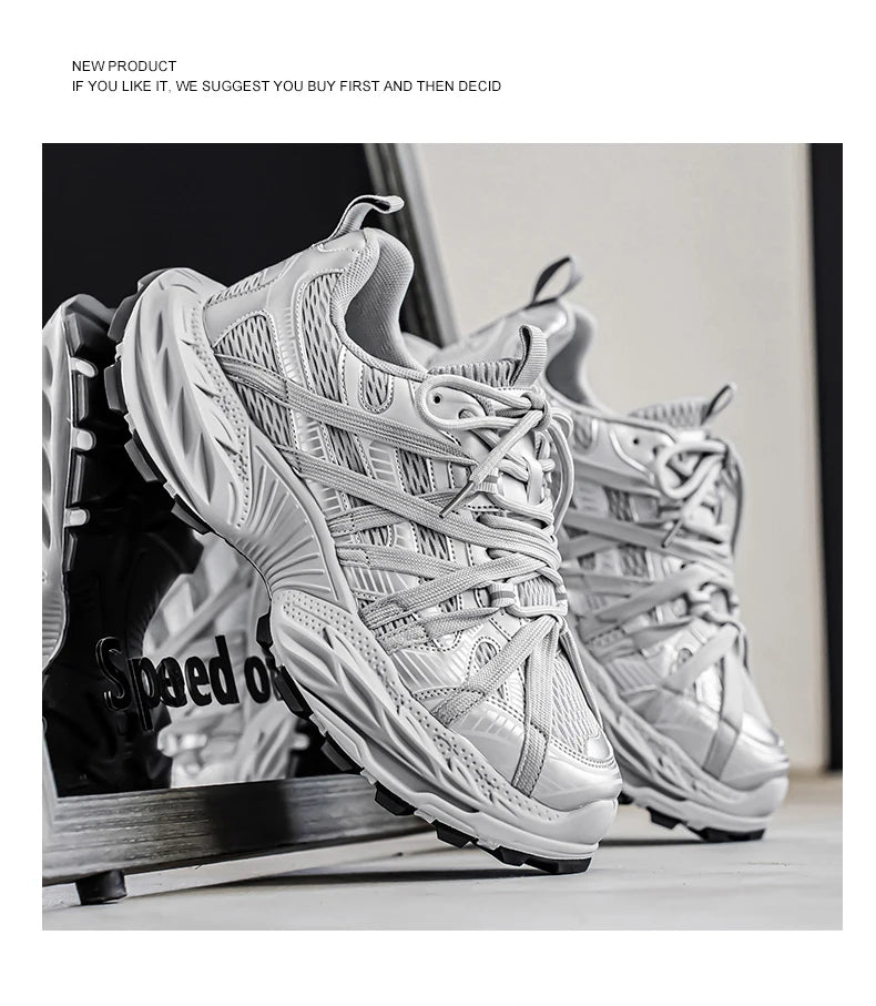 Men's Shoes Fashion White Sneakers For Men Lace up Skateboard Board Shoe Thick Sole Versatile Vulcanized Shoes Zapatillas Hombre