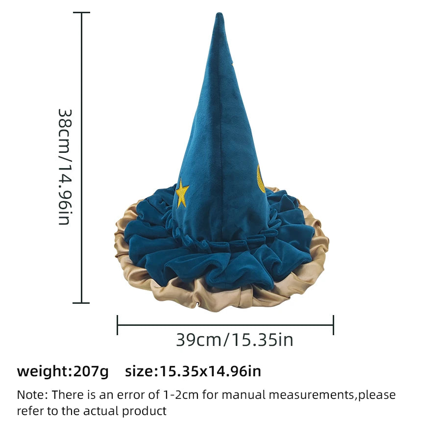 Halloween Woman Witch Hat Costume Hat for Party Coseplay Masquerade Hat Festival Decoration Accessories Halloween Wizard Hat