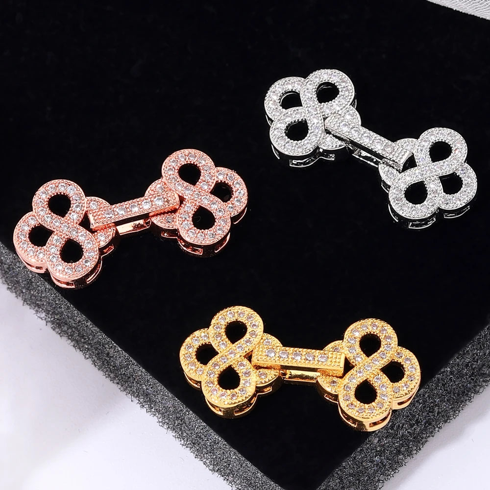 Juya 18K Gold Silver Plated Wedding Decorations Connect Fastener Closure Clasps Accessories For DIY Beads Pearls Jewelry Making