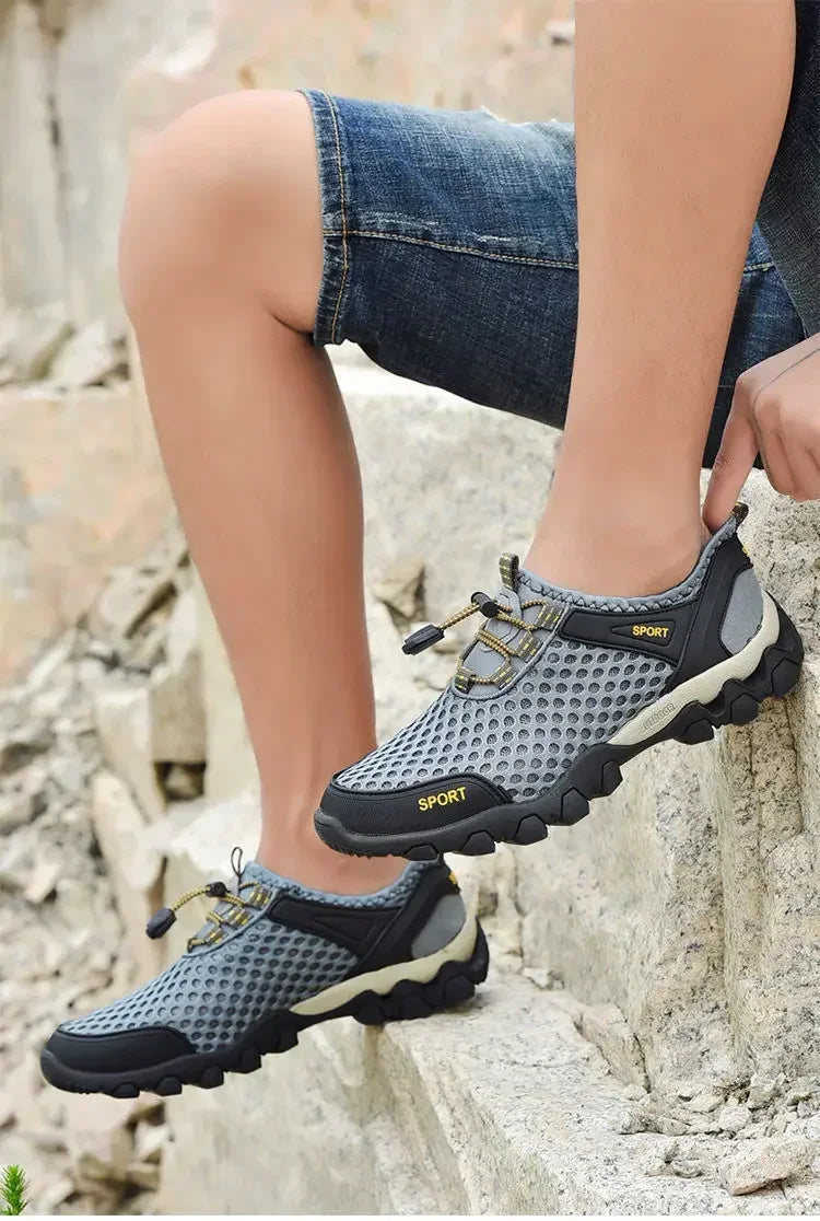 Men's Fishing Shoes Summer Casual Wading Shoes Thick-soled Non-slip Hiking Shoes for Men Breathable Tenis Barefoot Sneakers