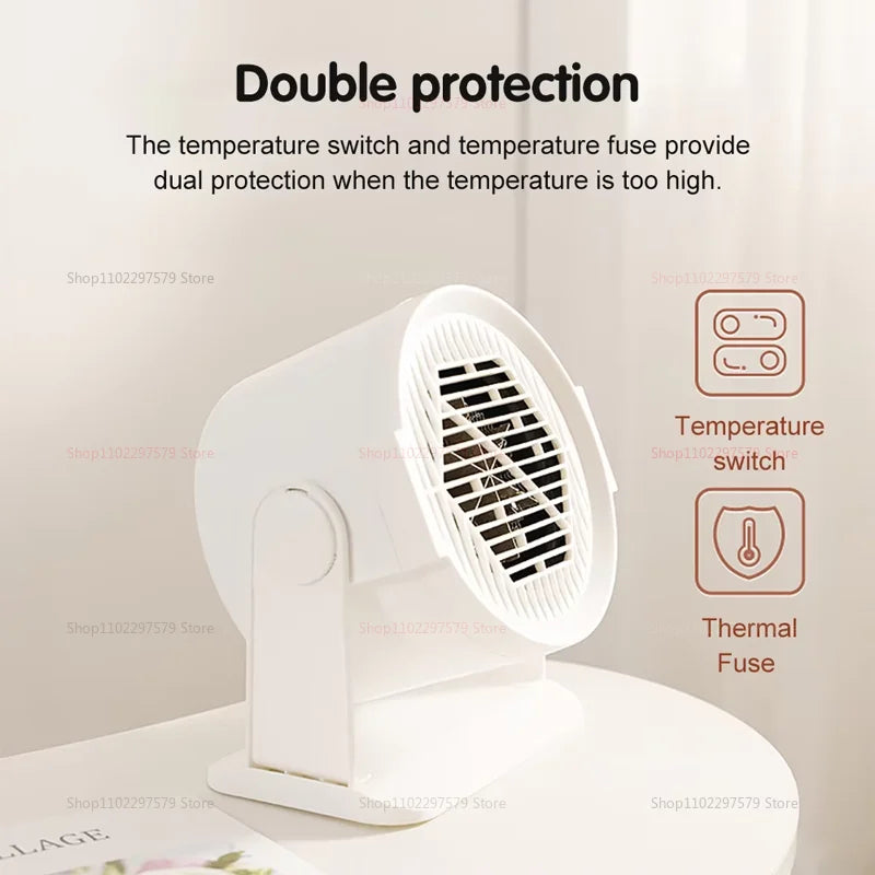 Portable Small Electric Heaters for Home Energy Saving Quiet Foot Warmer Fast Heating Indoor Warm Air Blower