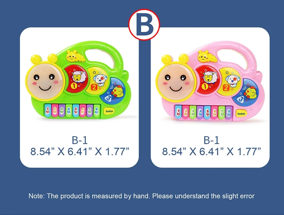 Kid Cartoon Piano Keyboard Game Electronic Multifunctional Toy Animal Sound Flashing Light Baby Instrument Educational Toys Gift
