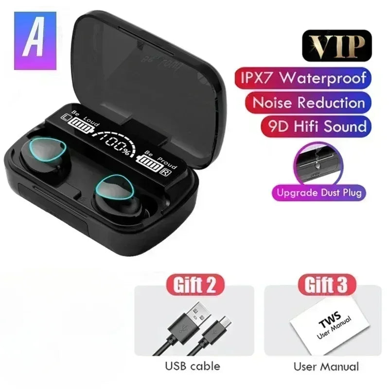 Wireless Bluetooth Headphones Handfree Dispay Bluetooth Earphones HiFi Stereo Music Wireless Earbuds Waterproof Gaming Headset