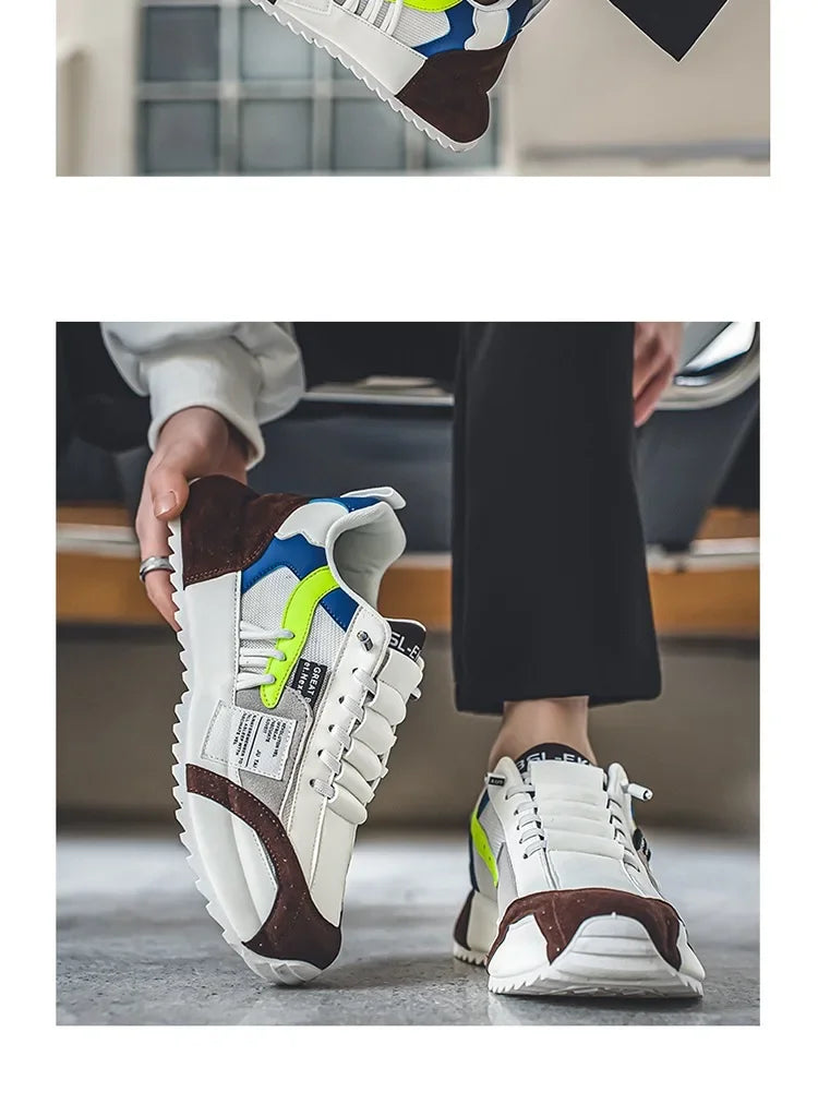 Shoes for Men Casual Sports Trend Designed Personality Elastic Band Vulcanized Shoes Men Sneakers Comfortable Breathable Shoes