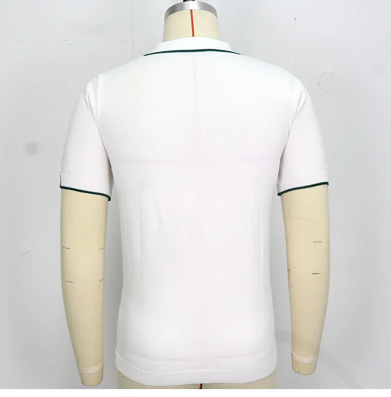 High-quality Knitted Shirts for Men, Business Casual Tops,Skin-friendly Soft  Breathable Shirts, Light Luxury Commuting Clothing