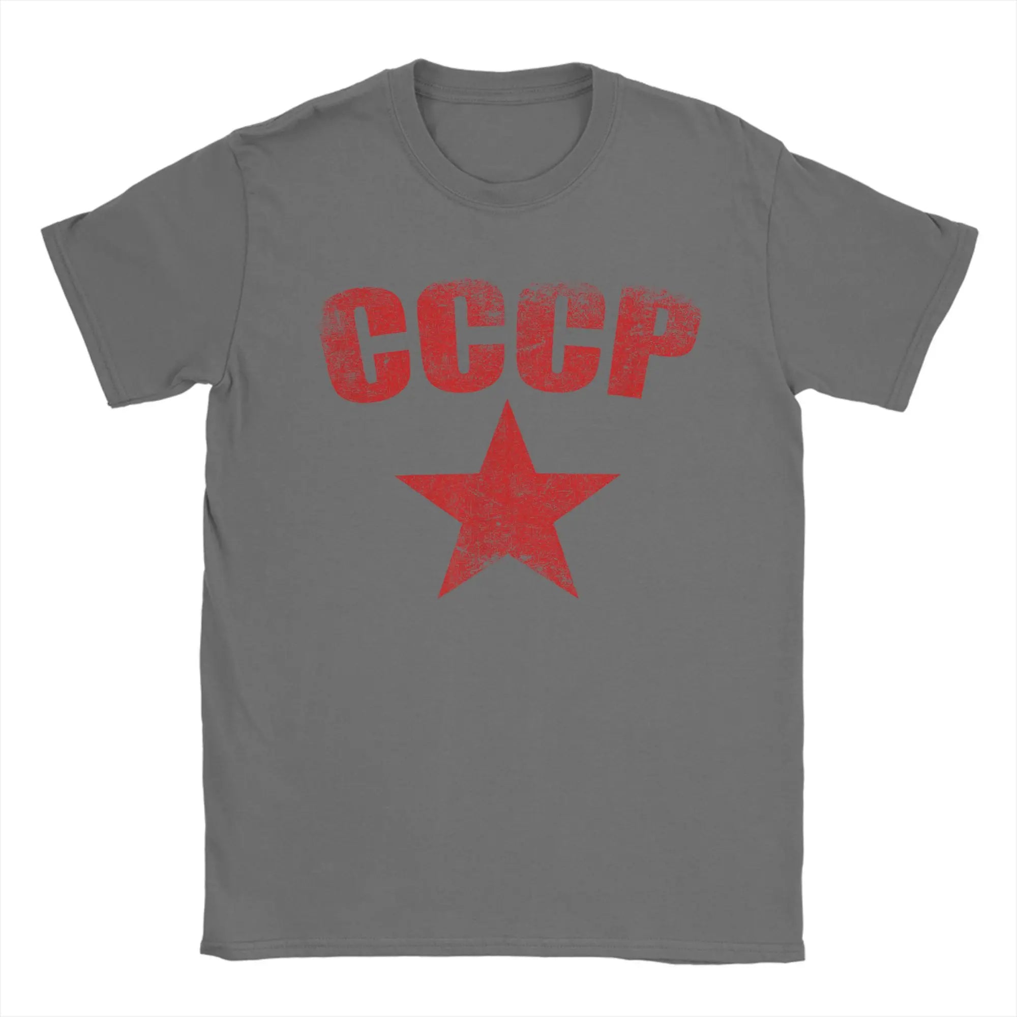 Men T-Shirts CCCP Cool 100% Cotton Tee Shirt Short Sleeve  T Shirt Round Neck Clothing Unique