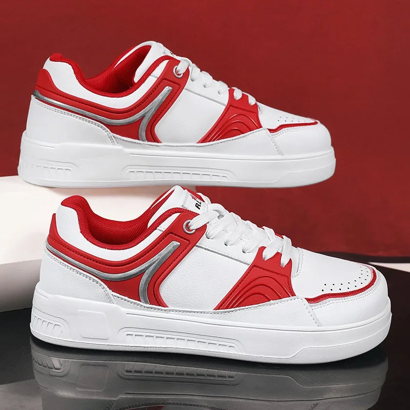 Men's skate shoes  Men's casual shoes  Comfortable white sneakers  Lightweight walking shoes  Men's sports shoes