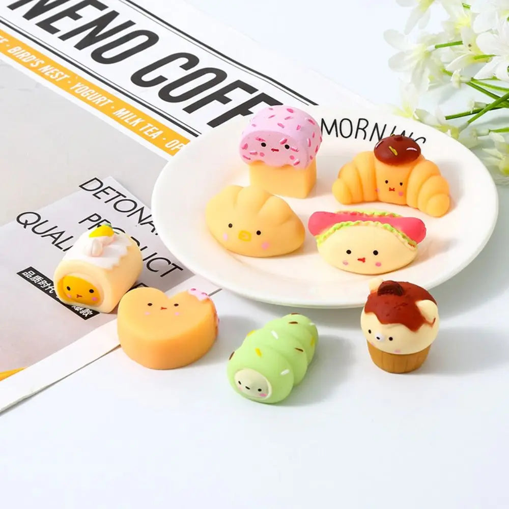 Kawaii Bakery Food Fillers Box Toys Random Reward Pinch Toys Lucky Squeeze Fidget Mystery Toy Children