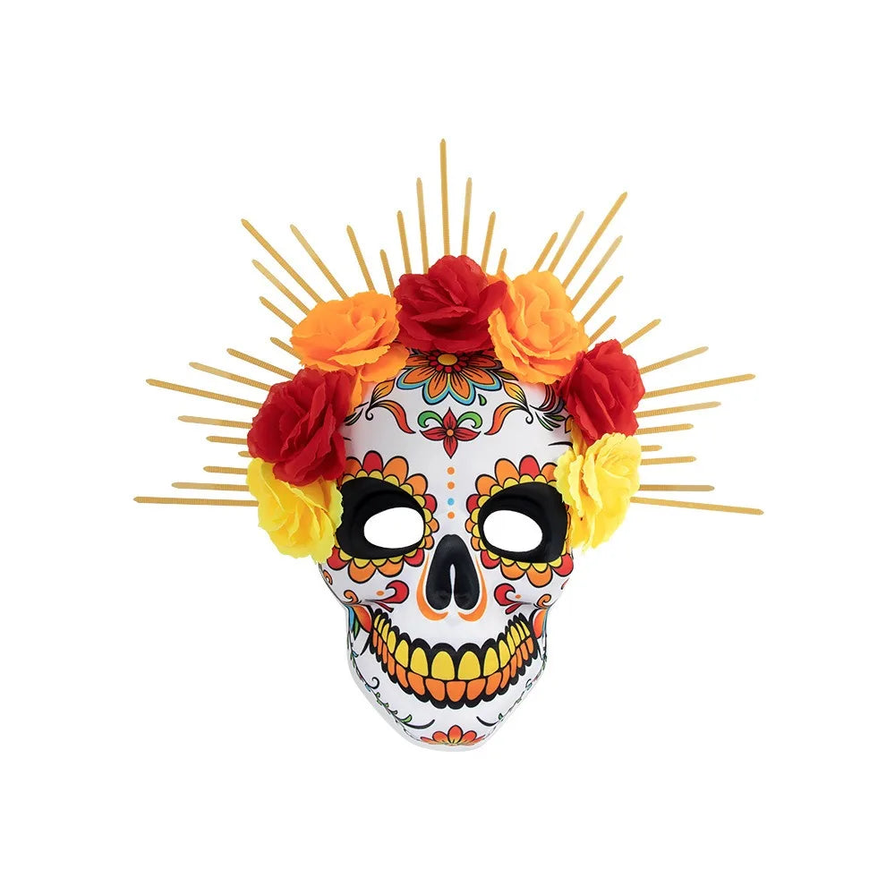 Halloween Mexican Day of The Dead Mask Full Mask Eye Mask Halloween Party Mask Headwear Three-dimensional Skull Mask Cosplay
