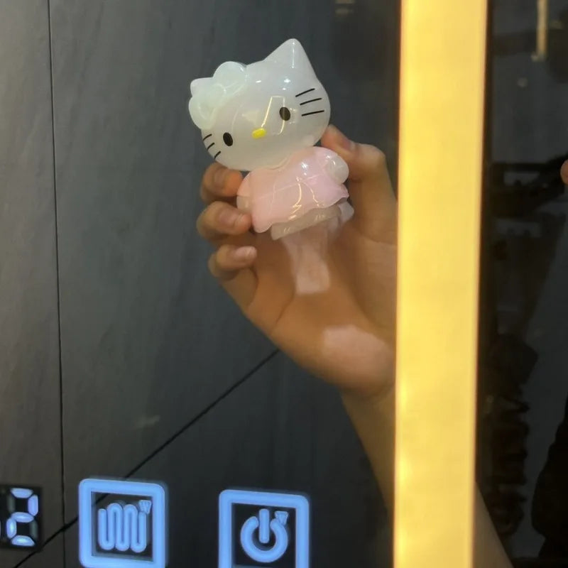 Cute Color Changing Hello Kitty Doll Toys Anime Cartoon KT Cat Doll Backpack Pendant Keychain Accessories Girl Kawaii Toy Gift