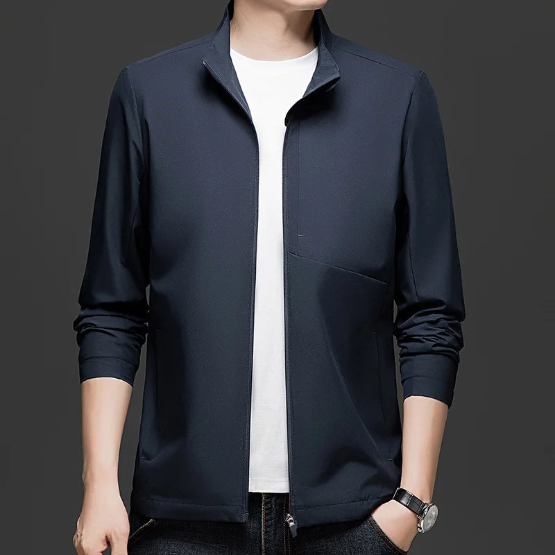 New Men's Casual Jacket Casual and Fashionable Windbreaker Waterproof and Versatile Outdoor Jacket