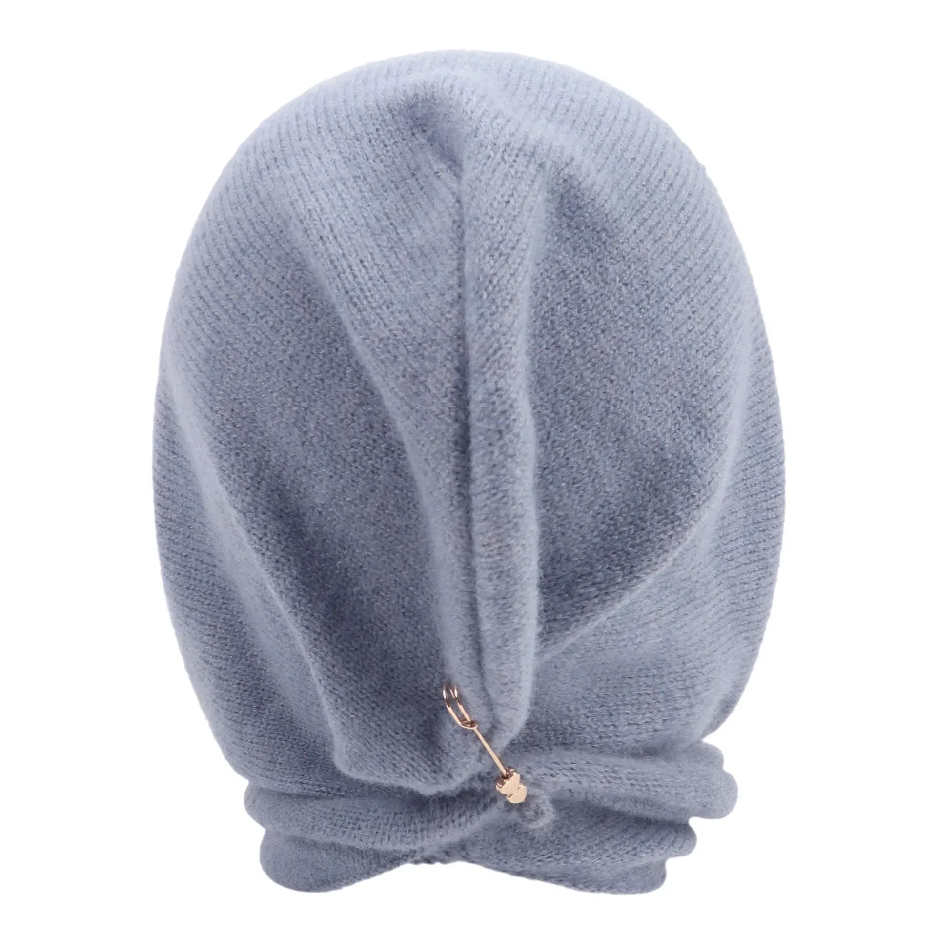 New Winter Balaclava Hat Scarf Combo Women's Fashion Knitted Cap Wrap-around Cashmere Skullies & Beanies