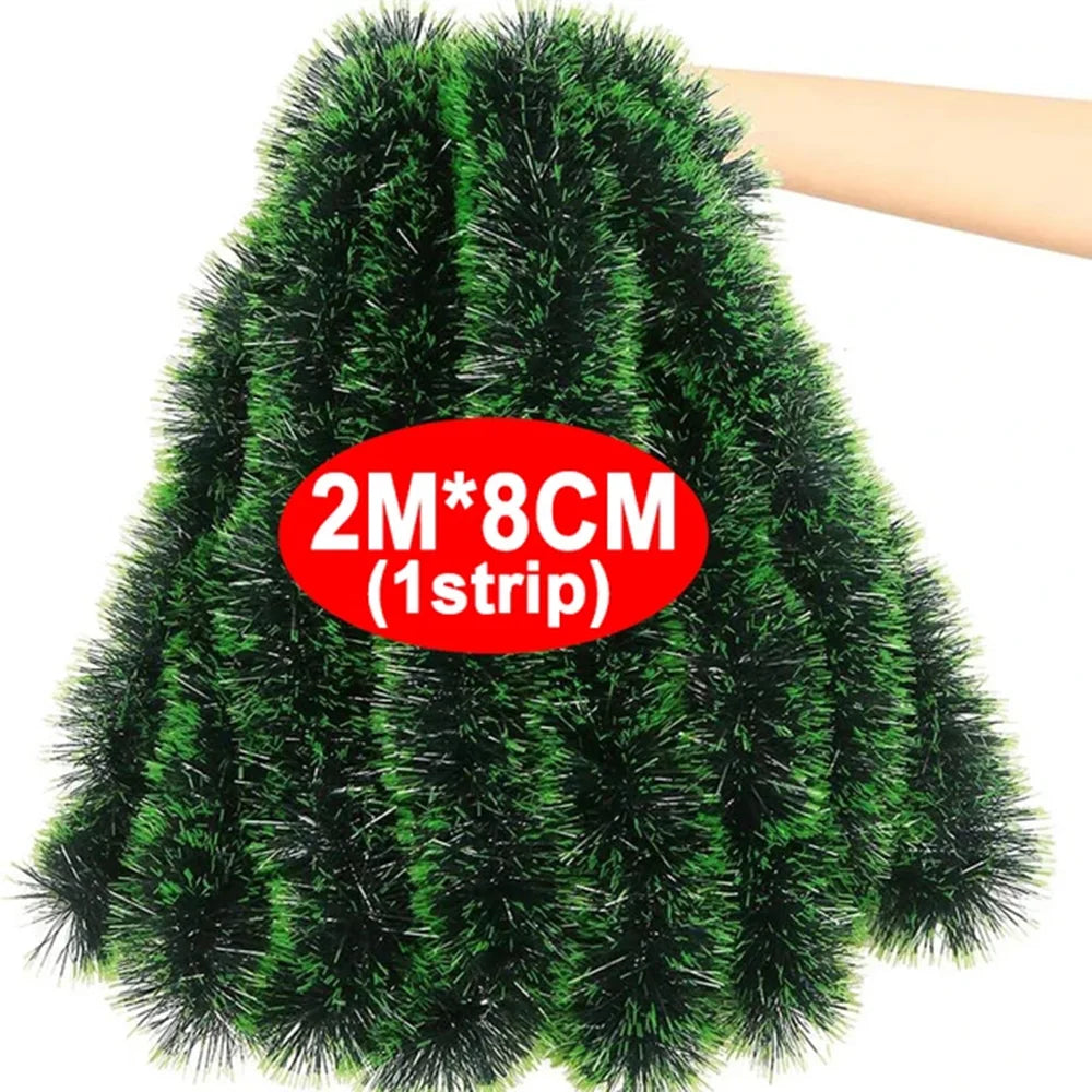 Christmas decorations Green Cane Ribbons Garland DIY Xmas Tree Ornaments Green Cane Ribbon Wreath Hanging Pendent Home Decor2024