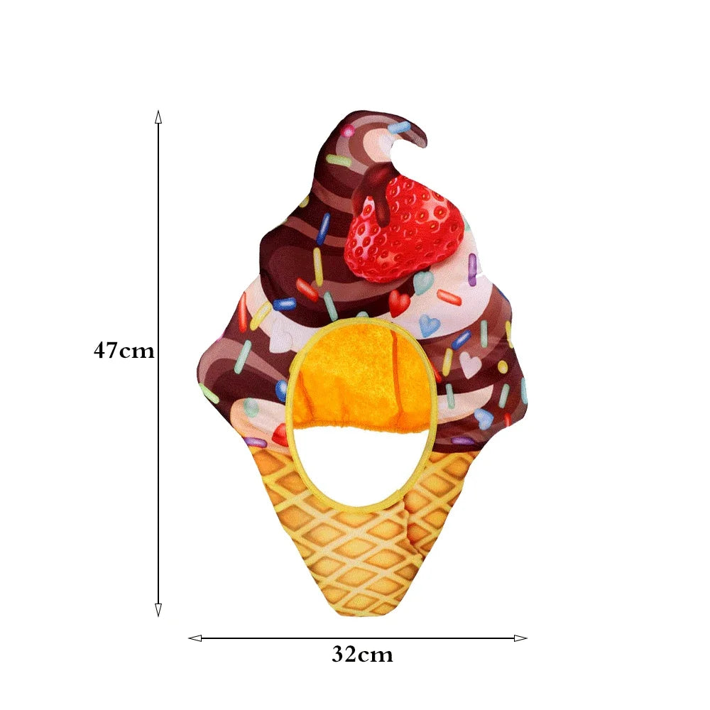 Christmas Funny Hat Novelty Christmas Tree Chips Gift Shaped Mask Cap Headgear Xmas Party Prop New Year Navidad Decoration Favor