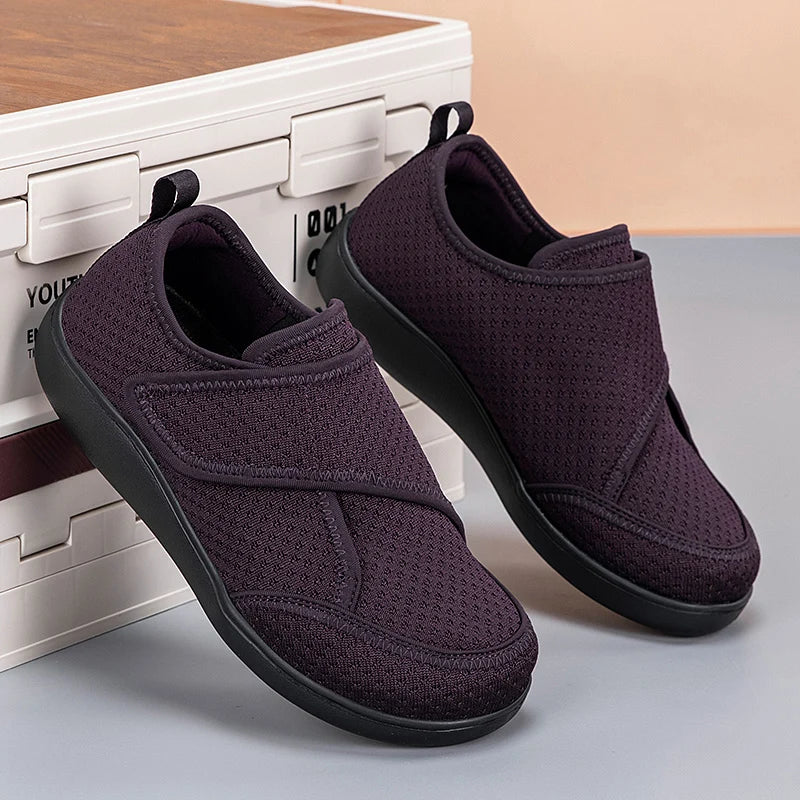 Open Shoes for Elderly Adjustable Diabetic Shoes Swollen Foot Fat Wide Hallux Valgus Bunion Orthopedics Thumb Eversion Men Women