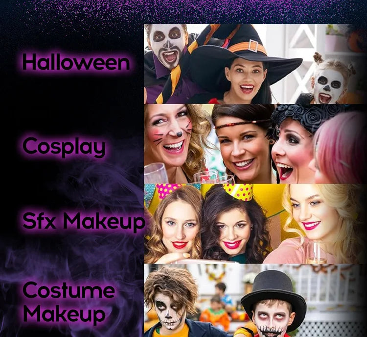 Halloween Matte Lipstick Dark Black Vampire Olive Green Creative Halloween Makeup Face Body Painting