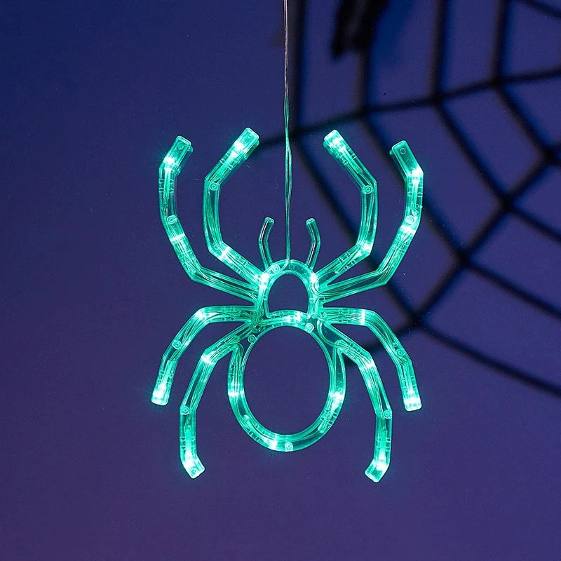Halloween LED String Lights Ghost Pumpkin Spider Witch Hat Modeling Lamp with Suction Cup Festival Party Home Decoration