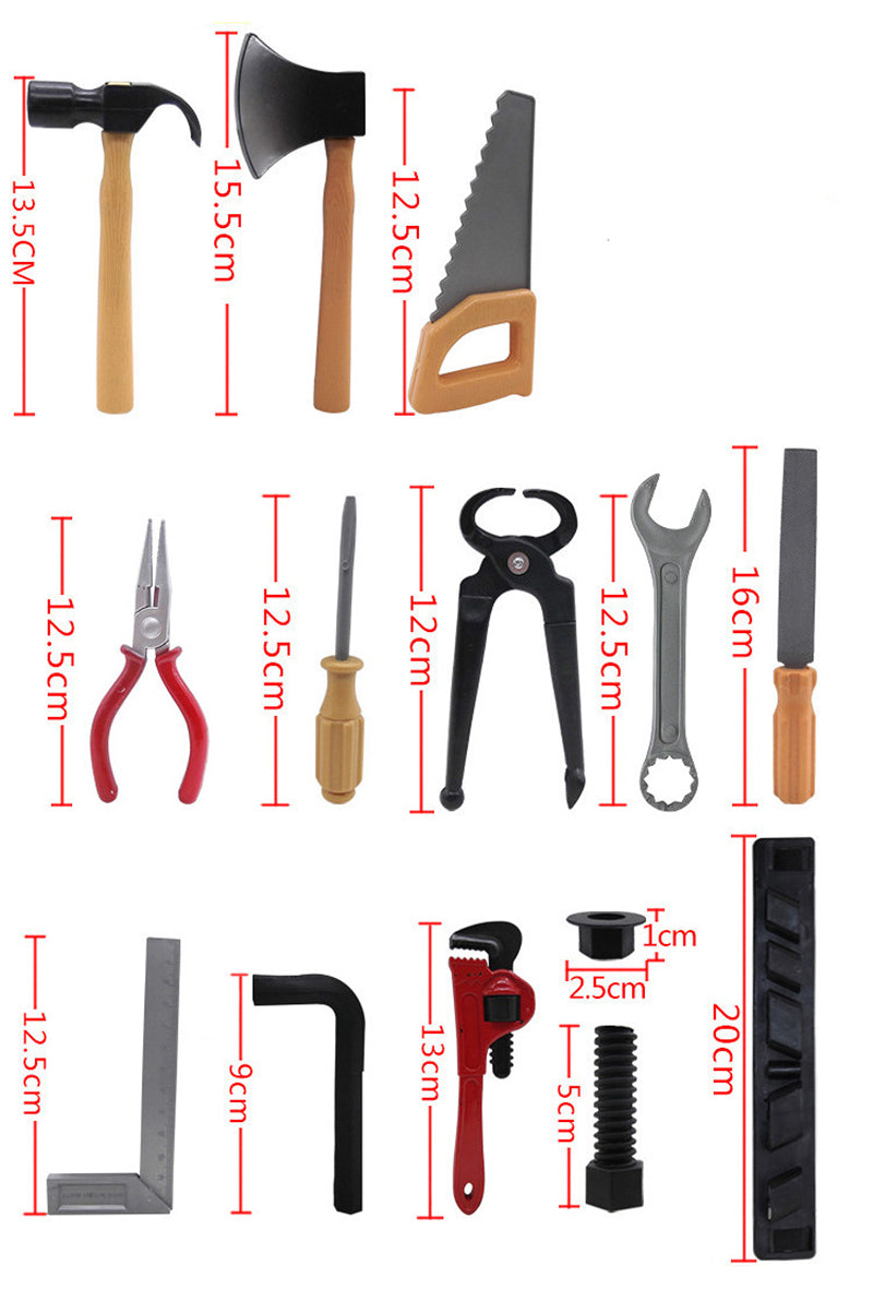 Kids Toys Simulation Repair Tools Set for Boy Safe Plastic Children Maintenance Tools Screwdriver Hammer Tongs Pretend Play Toy