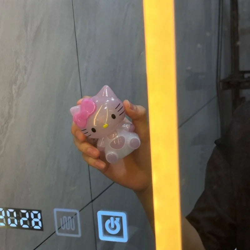 Cute Color Changing Hello Kitty Doll Toys Anime Cartoon KT Cat Doll Backpack Pendant Keychain Accessories Girl Kawaii Toy Gift