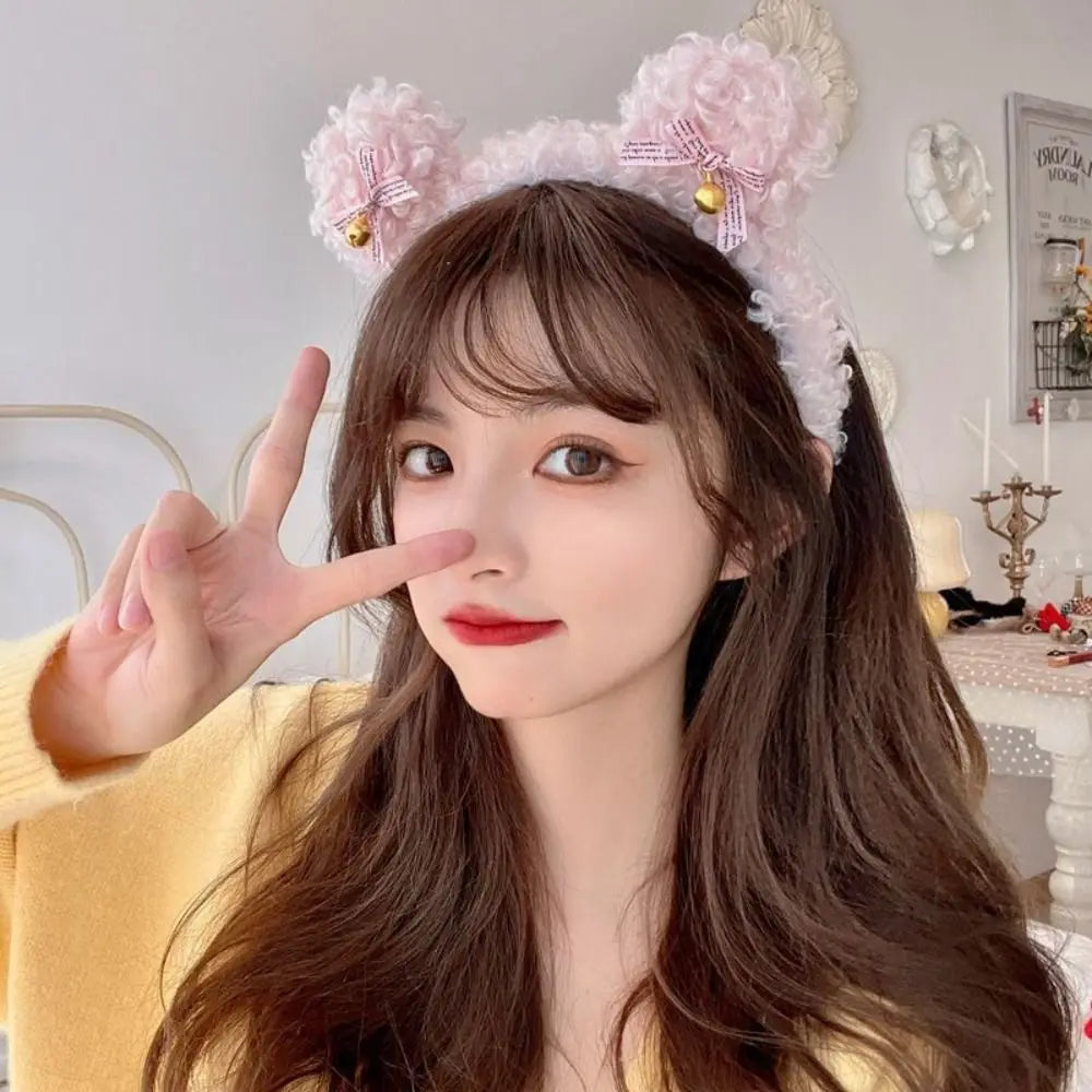 Women Lady Girl Party Stage Headgear Plush Bear Headband Hair Accessories Headdress Hair Hoop Hair Clip Cute Hairband