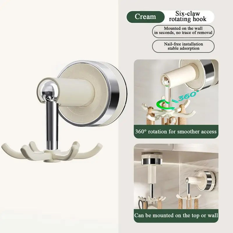 Kitchen Hook  360 Degrees Rotated  360 Degrees Rotated Rotatable Rack Multi-Purpose Hooks For Organizer Storage Spoon Hanger