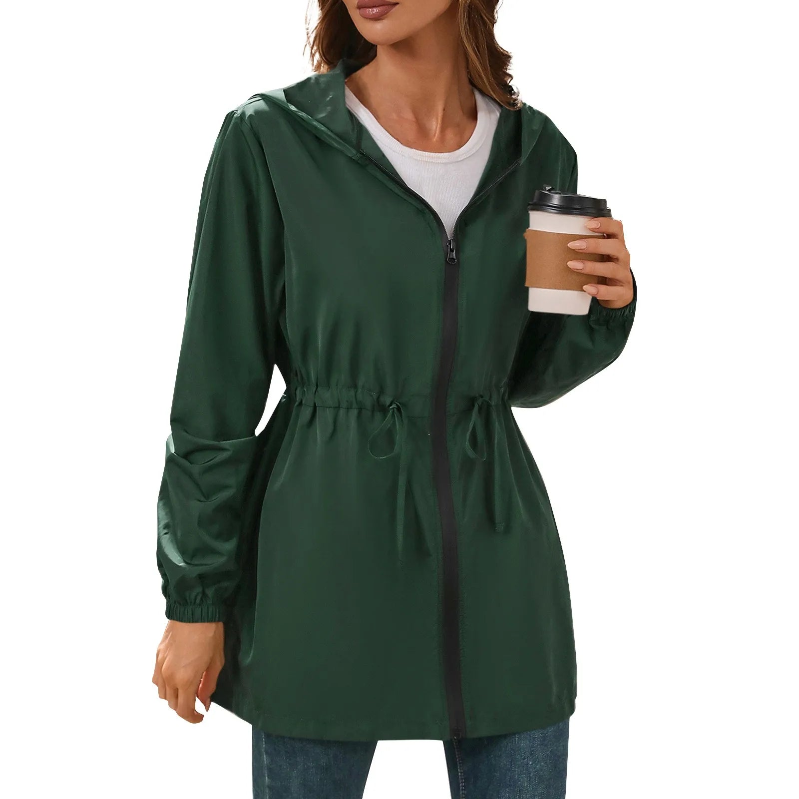 Women'S Jacket Tourism Outdoor Hiking Waterproof Rain Poncho Raincoat Hooded Rain Coat High-Quality Jackets Hiking Clothes