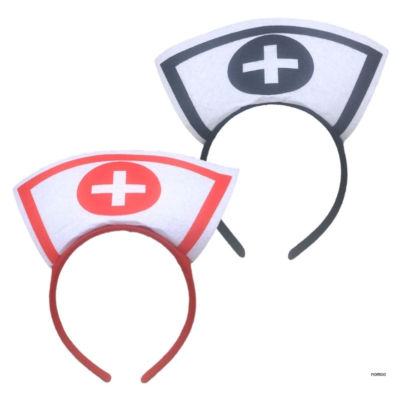 Halloween Nurse Hat Hair Hoop Party  Headband Hairband Headwear Costume