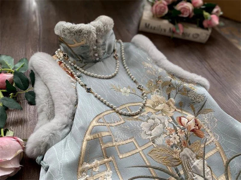 Women's Jackets Women's Vest  National Tide Cheongsam Vest Girl Retro Chinese Style Chinese Cotton Tang Suit Jacket Winter Style