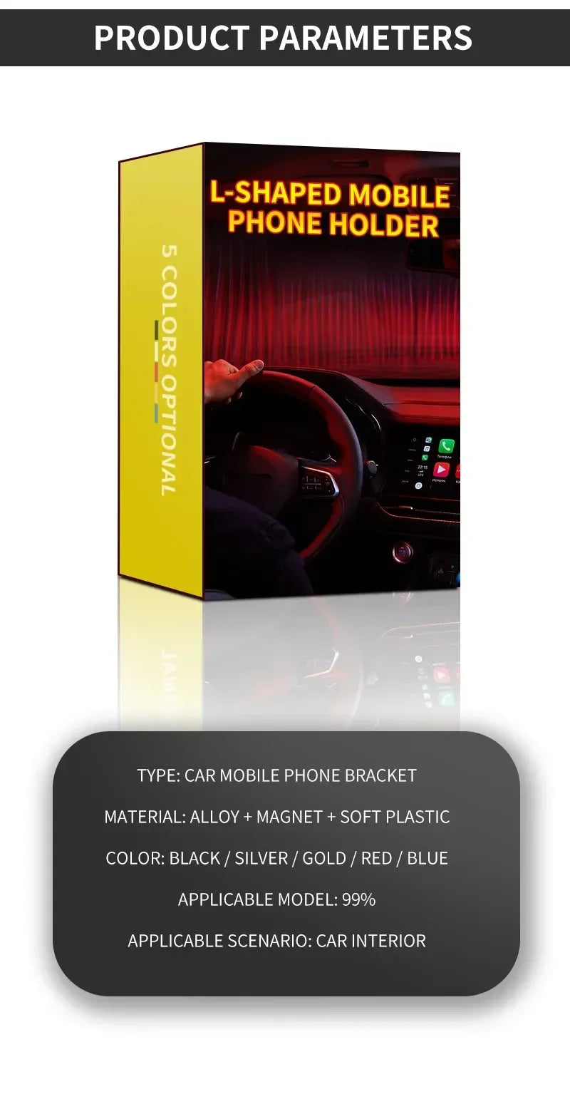 Car Magnetic L-shaped Car Dedicated GPS Phone Holder Emblem For DS SPIRIT DS3 DS4 DS4S DS5 5LS DS6 DS7 WILD RUBIS DIVINEDS