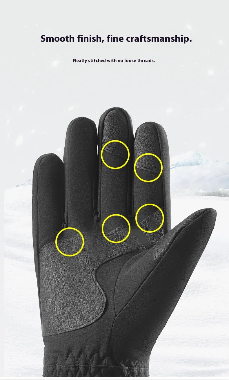 Winter Cycling Gloves Non Slip Touch Ski Gloves Snowboard Accessories Waterproof Pocket Warm Men's and Women's Gloves