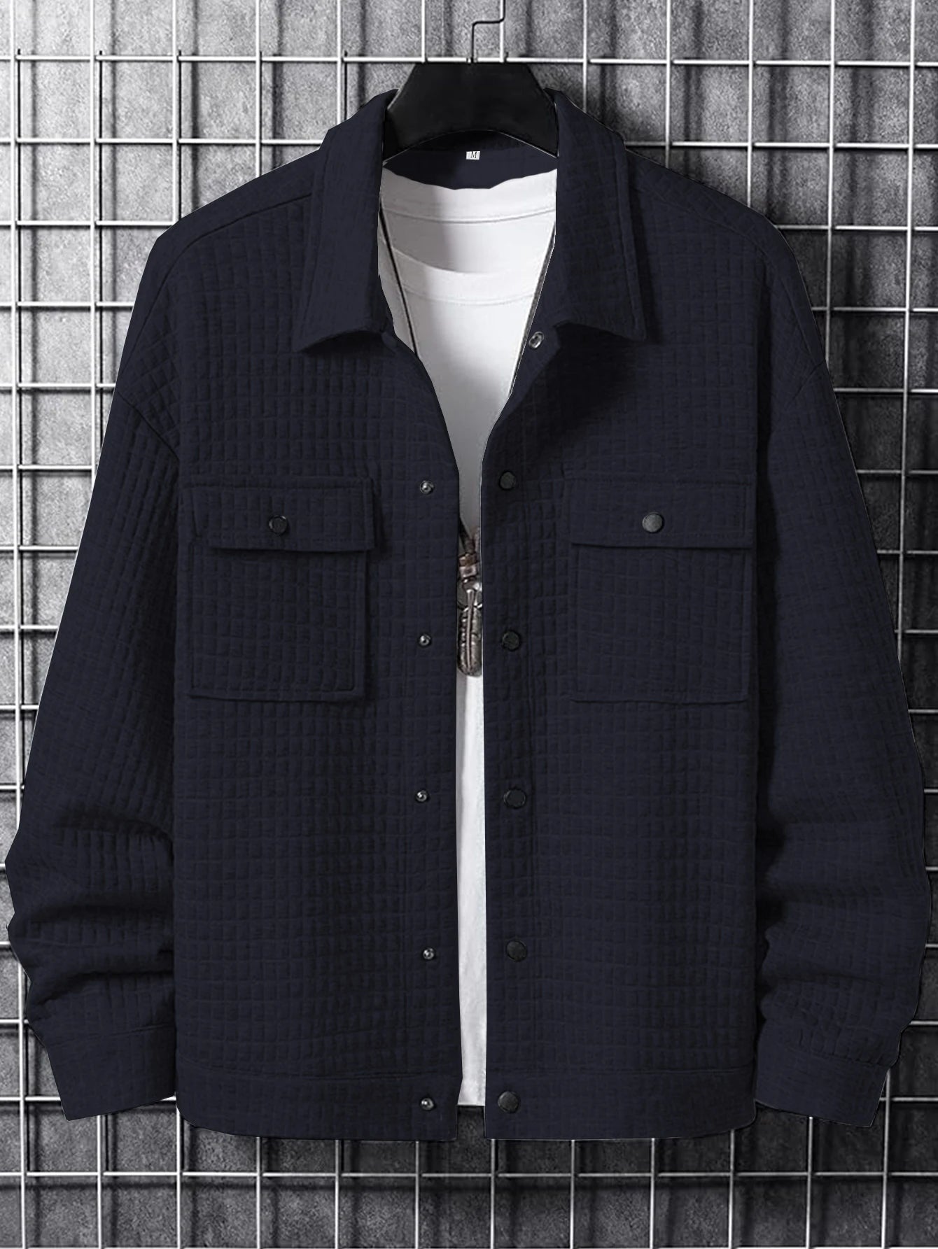 Men's Casual Plaid Jacket Coat Fashionable Outerwear Design Versatile Style Suitable for Leisure & Formal Occasions