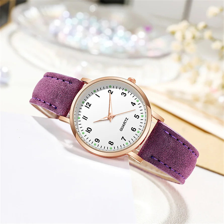 Women Watches  Luminous Leather Bracelet Simple Watch Elegant Fashion Quartz Watch Ladies Wristwatches  Montre Femme Reloj Mujer
