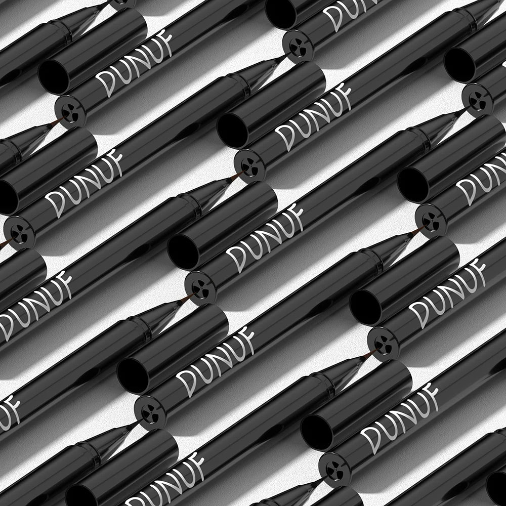 DUNUF 2 Colors Long-lasting liquid Eyebrow pencil Ultra-fine anti-stain, waterproof and perspiration-proof quick drying Eyeliner