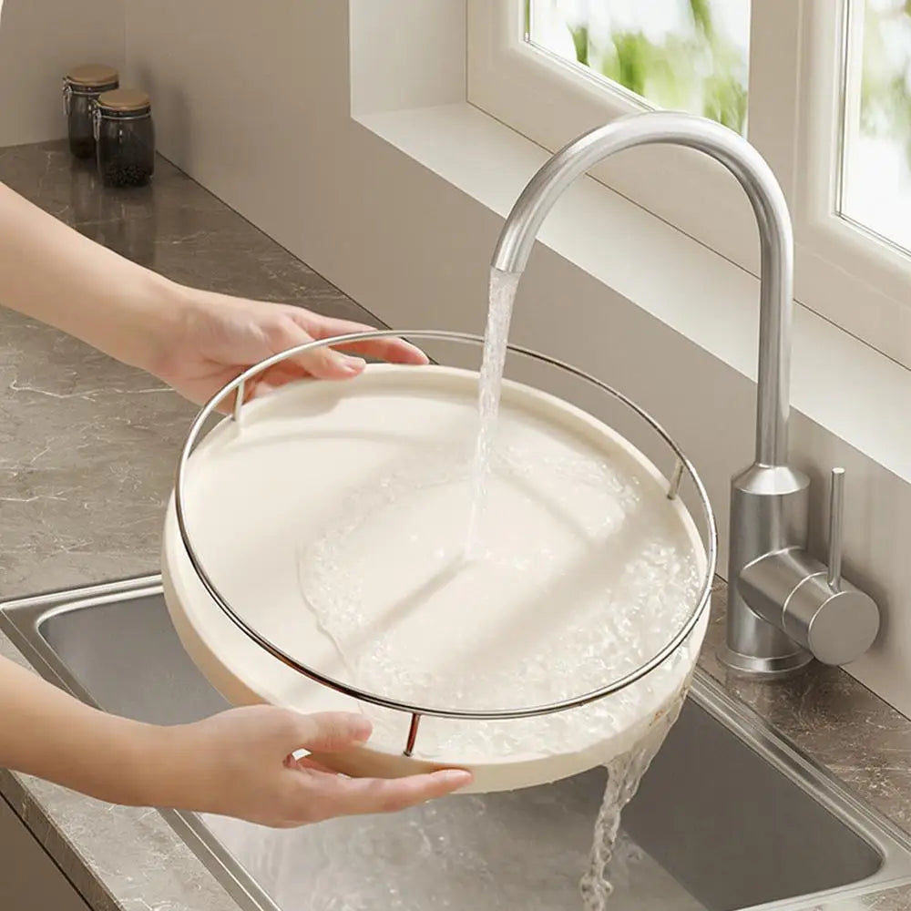 Kitchen Turntable Organizer Rotating Tray Organizer Kitchen Countertop Refrigerator Cupboard Kitchen Countertop Organizer