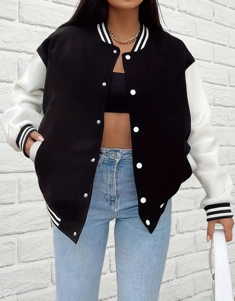 Baseball Jacket Women's Men Autumn Winter Coats Fleece O-Neck Streetwear Hoodies Pullover Sweatshirt Tracksuit Clothing Unisex