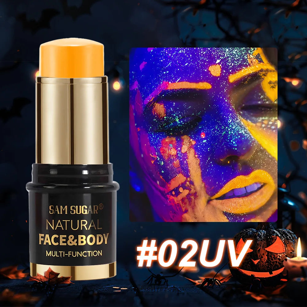 Halloween Body Face Paint Eyeshadow Stick Cosplay Makeup Cosmetics Fake Blood Waterproof Luminous White Halloween Face Painting